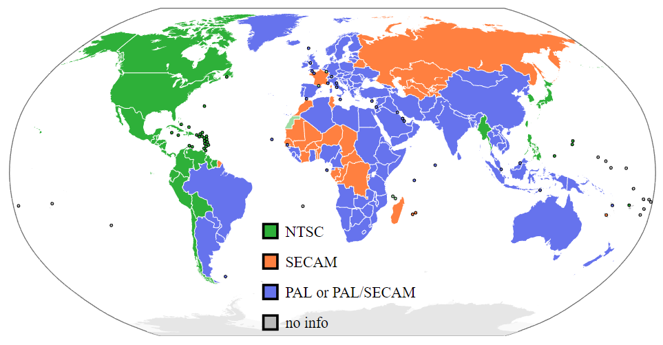 The Difference Between PAL, NTSC and SECAM?